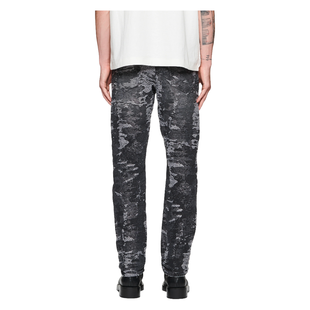 PURPLE BRAND JACQUARD STRAIGHT JEANS BLACK/GREY