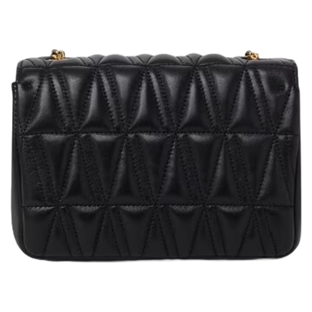 VERSACE SMALL VIRTUS SHOULDER BAG BLACK/GOLD