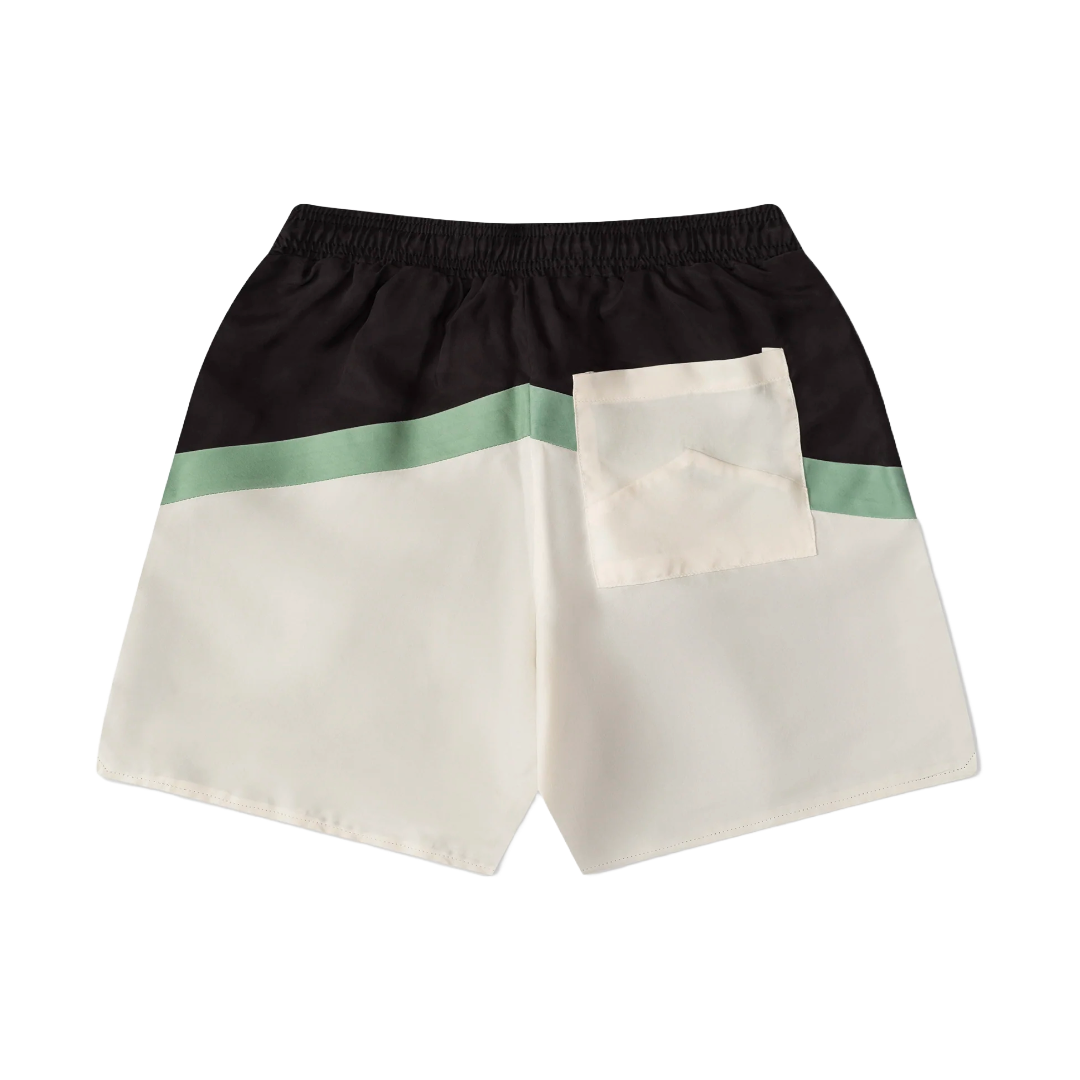 RHUDE AWAKEING SHORTS BLACK/GREEN/CREME