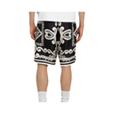 DOLCE & GBBANA MARINA-PRINT SILK TWILL SHORTS BLUE