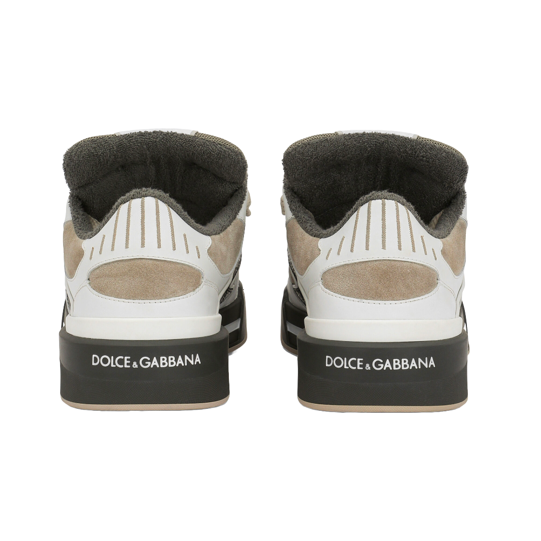 DOLCE & GABBAN ROMA SNEAKERS WHITE/BEIGE/TAN