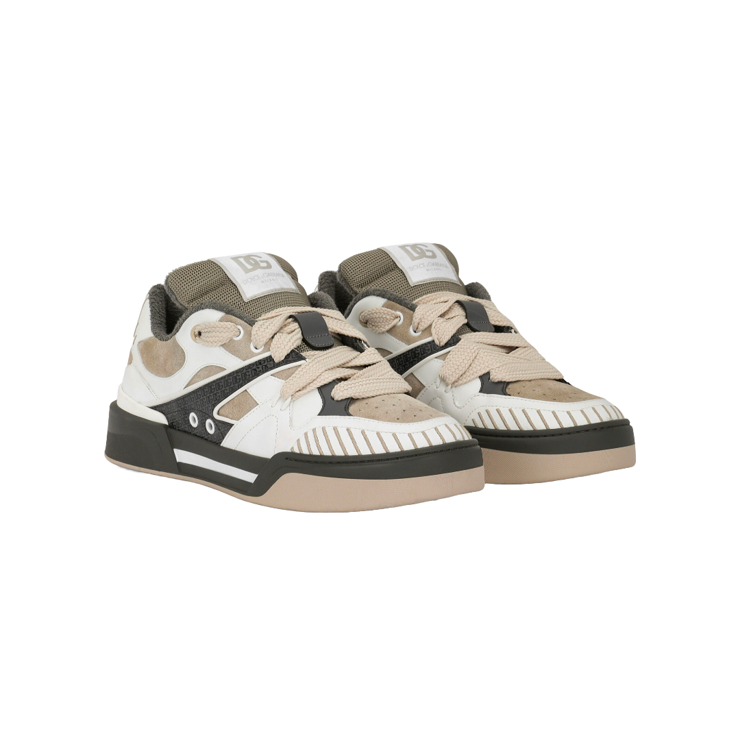 DOLCE & GABBAN ROMA SNEAKERS WHITE/BEIGE/TAN