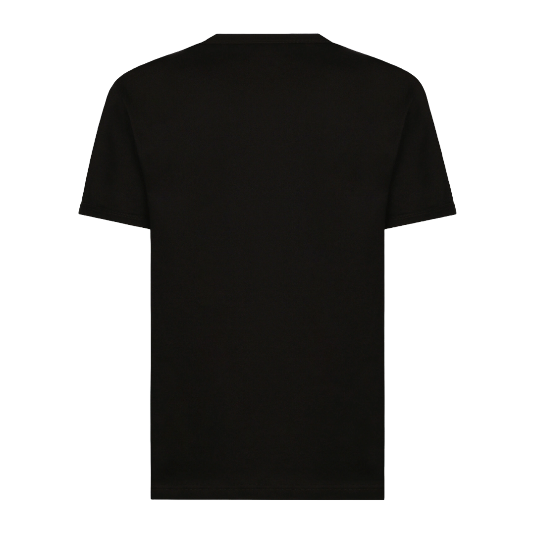 DOLCE & GABBANA COTTON T-SHIRT WITH EMBROIDERY | BLACK