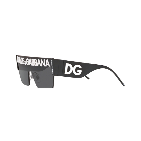 DOLCE & GABBANA LOGO SUNGLASSES BLACK/WHITE