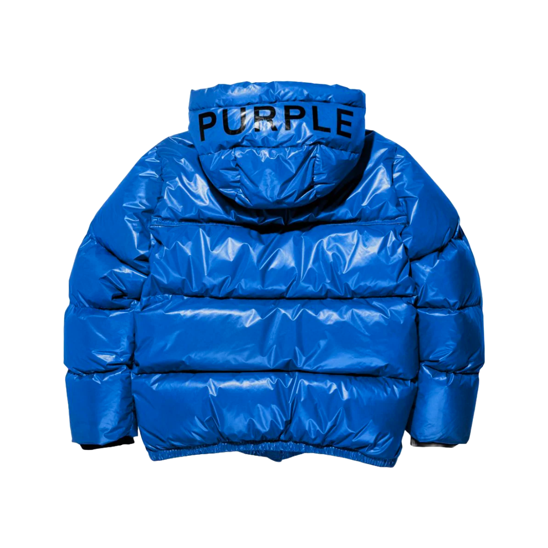 PURPLE BRAND NYLON PUFFER JACKET  BLUE