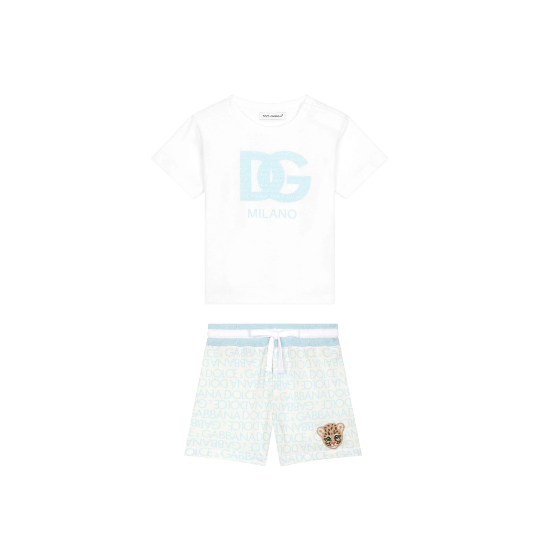 DOLCE & GABBANA KIDS ALL OVER LOGO SET