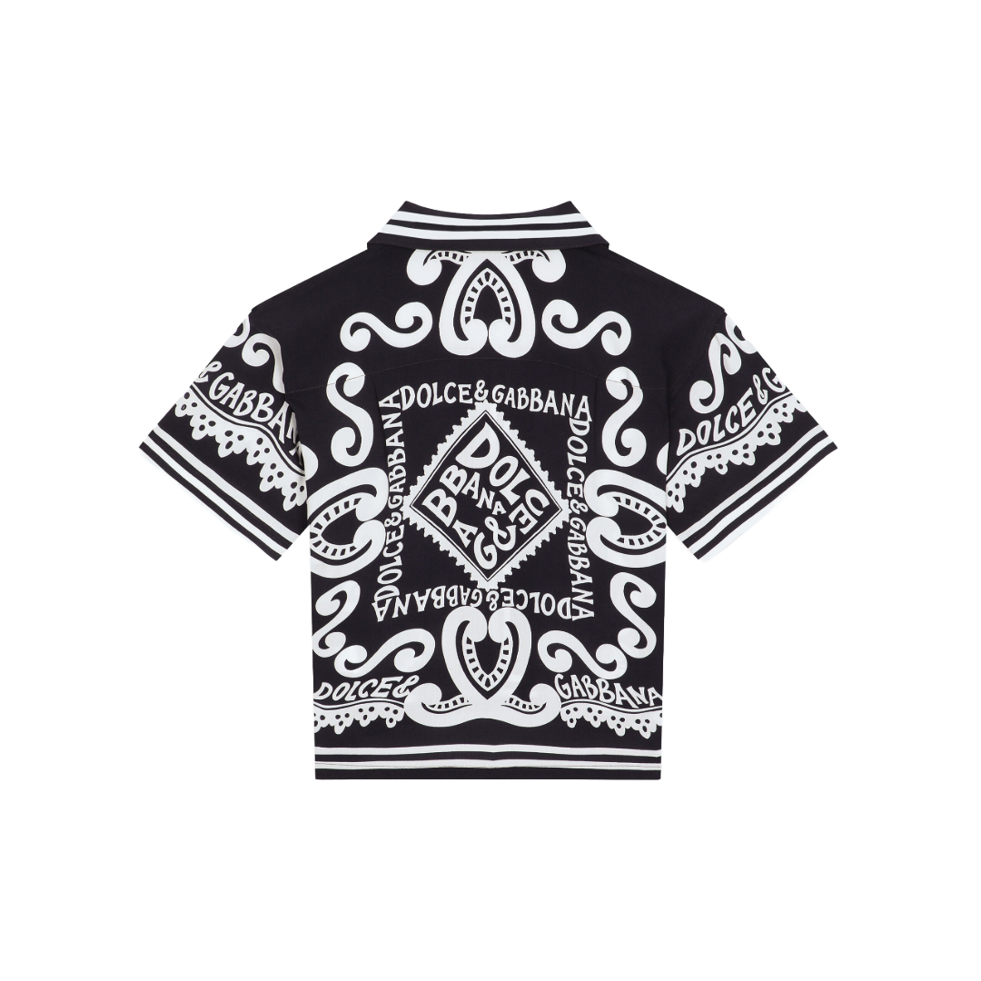 DOLCE & GABBANA KIDS MARINA-PRINT BATIK SHIRT