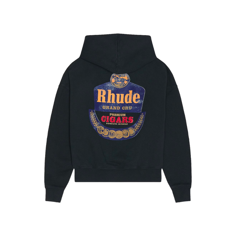 RHUDE GRAND CRU HOODIE VTG BLACK