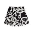 RHUDE STRADA SILK SHORT BLACK/WHITE