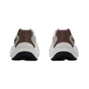 BALMAIN RUN-ROW LEATHER AND NYLON TRAINERS WHITE