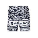 DOLCE & GABBANA MID-LENGTH SWIM TRUNKS WITH MARINA PRINT BLUE