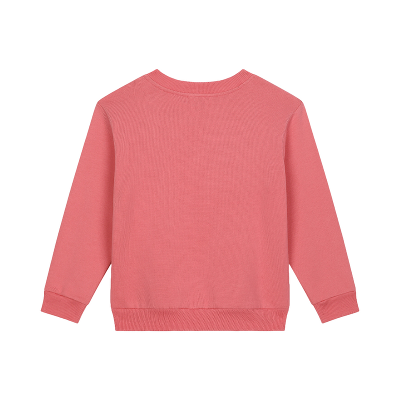 DOLCE & GABBANA ERSEY ROUND-NECK SWEATSHIRT WITH DG MILANO EMBROIDERY PINK