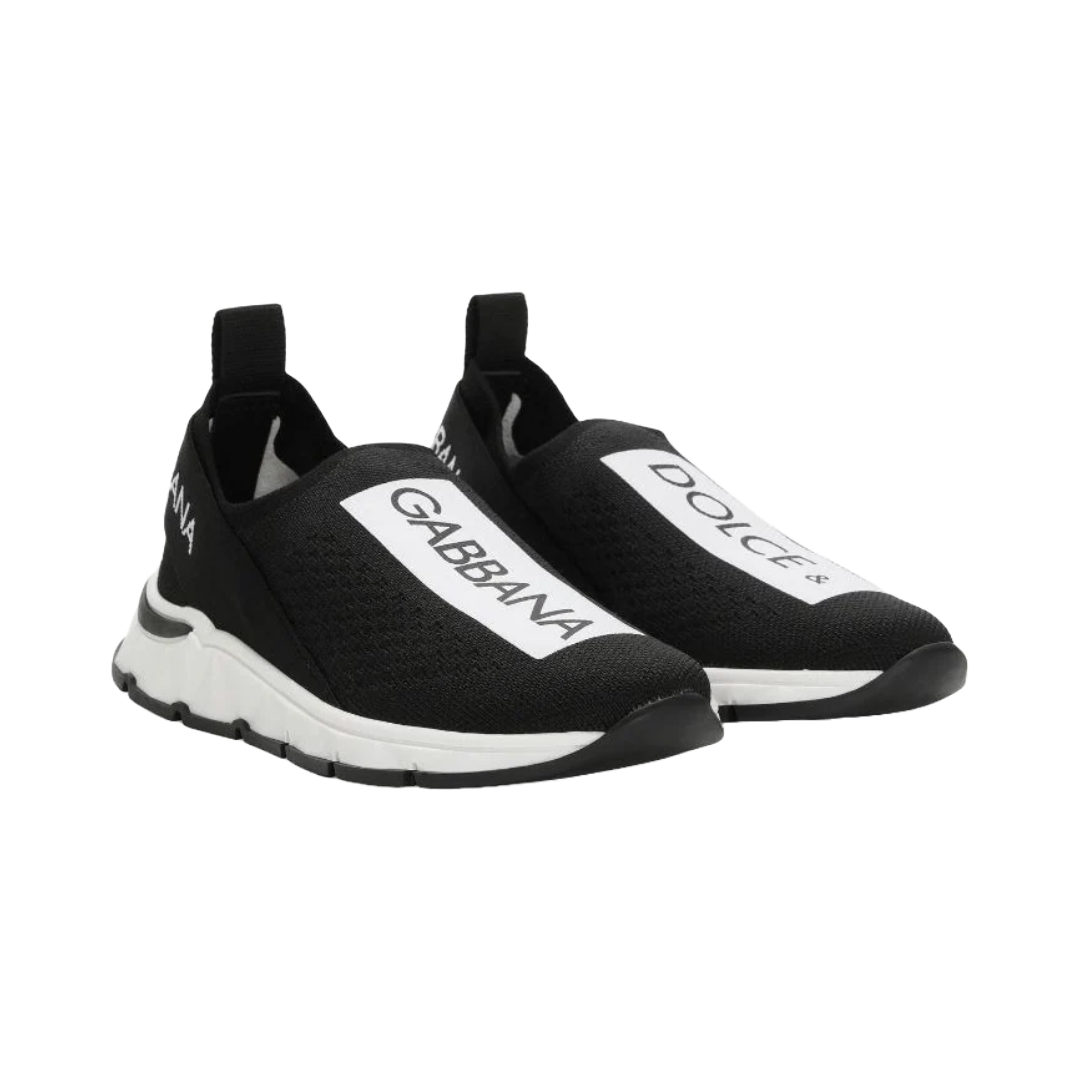 DOLCE & GABBANA KIDS SORRENTO SNEAKERS BLACK/WHITE