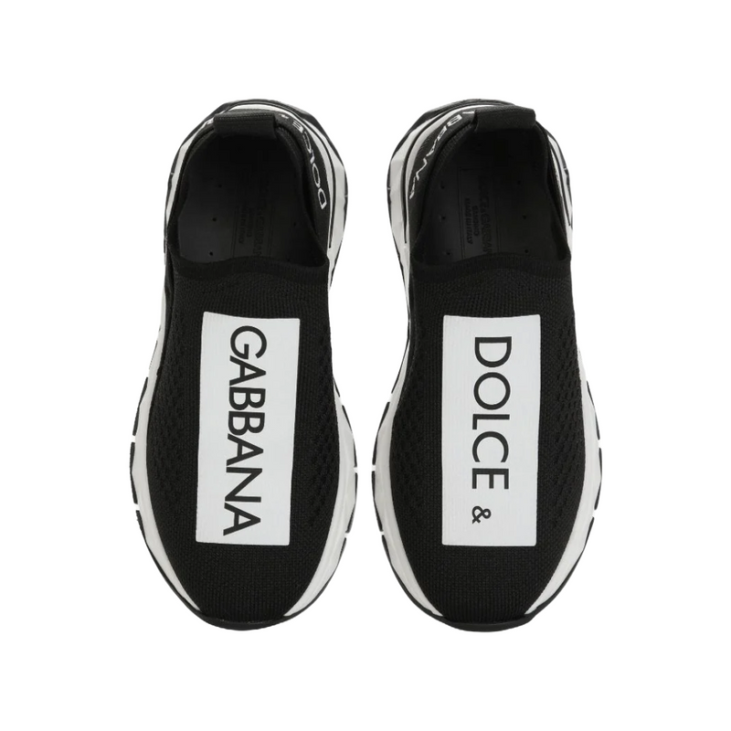 DOLCE & GABBANA KIDS SORRENTO SNEAKERS BLACK/WHITE