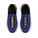 DOLCE & GABBANA KIDS STRETCH MESH SORRENTO 2.0 SNEAKERS BLUE/BLACK
