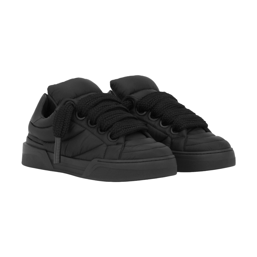 DOLCE & GABBANA NYLON NEW ROMA SNEAKERS BLACK