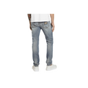 DOLCE & GABBANA SLIM-FIT BLUE STRETCH DENIM JEANS WITH ABRASIONS BLUE