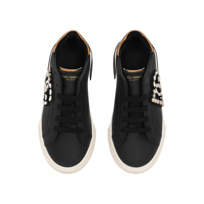 CALFSKIN PORTOFINO VINTAGE LOW-TOP SNEAKERS WITH DG LOGO