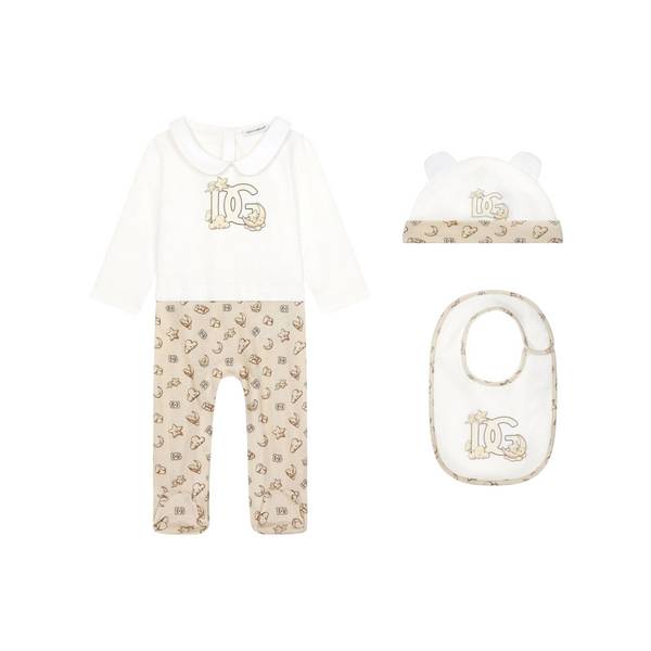 MOON AND STAR PRINT DG LOGO BABY SET