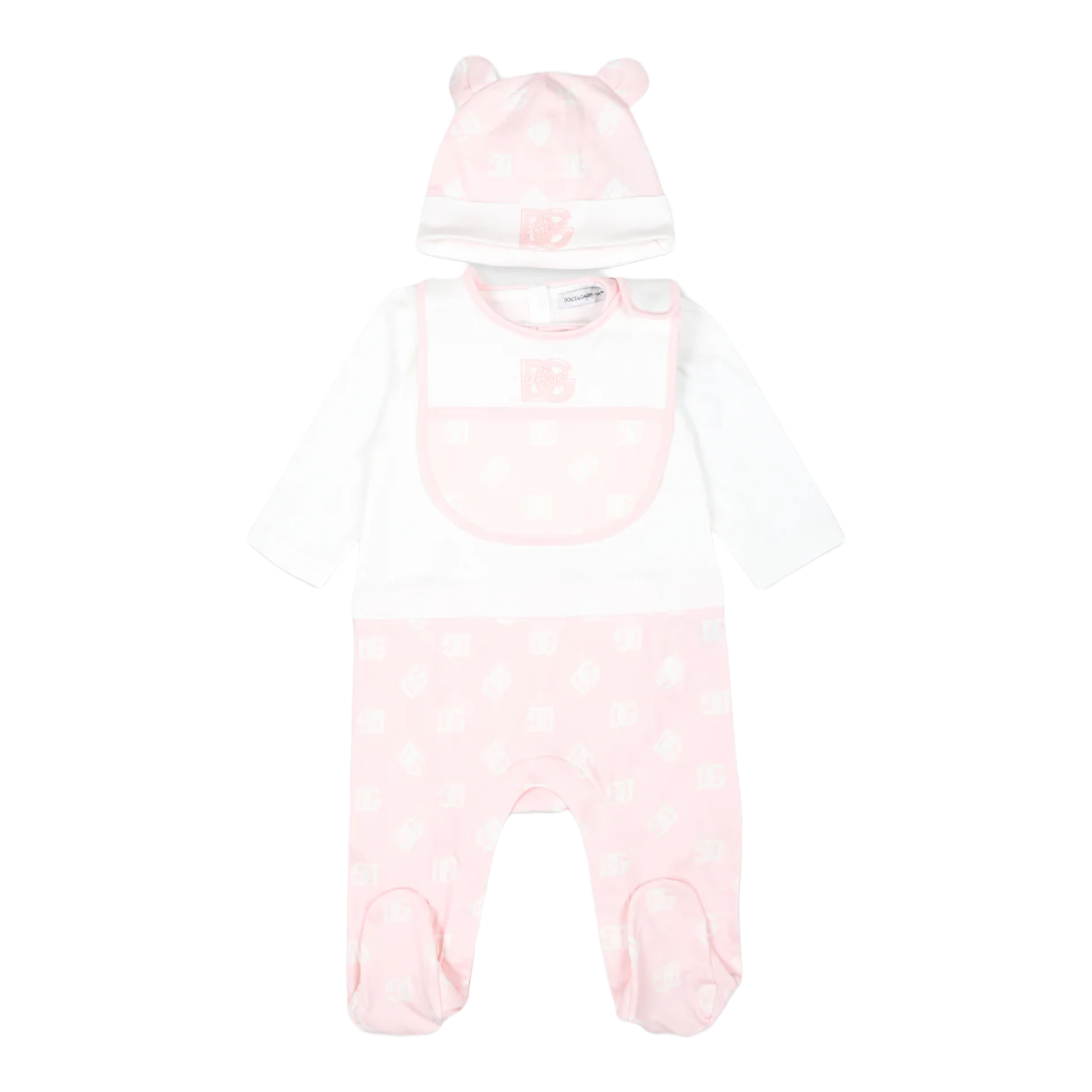 KIDS PINK DG LOGO BABY SET