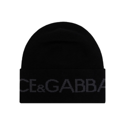 DG LOGO INTARSIA KNITTED BEANIE