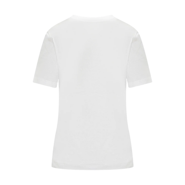 VERSACE LOGO-EMBROIDERED CREWNECK T-SHIRT WHITE