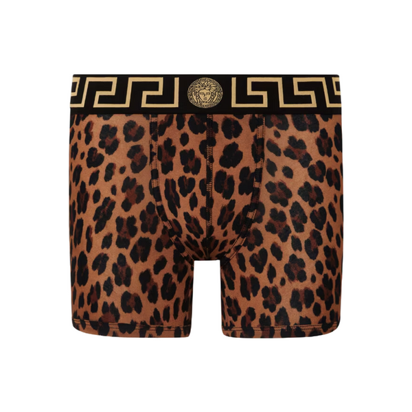 LEOPARD GRECA BORDER LONG TRUNKS