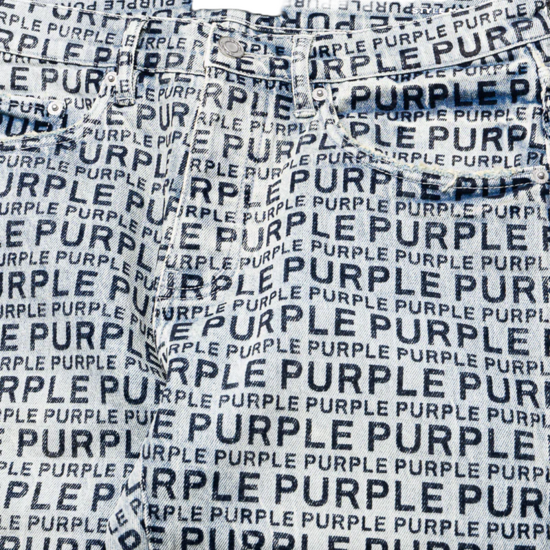 P001 WORDMARK FLOCK ICED INDIGO