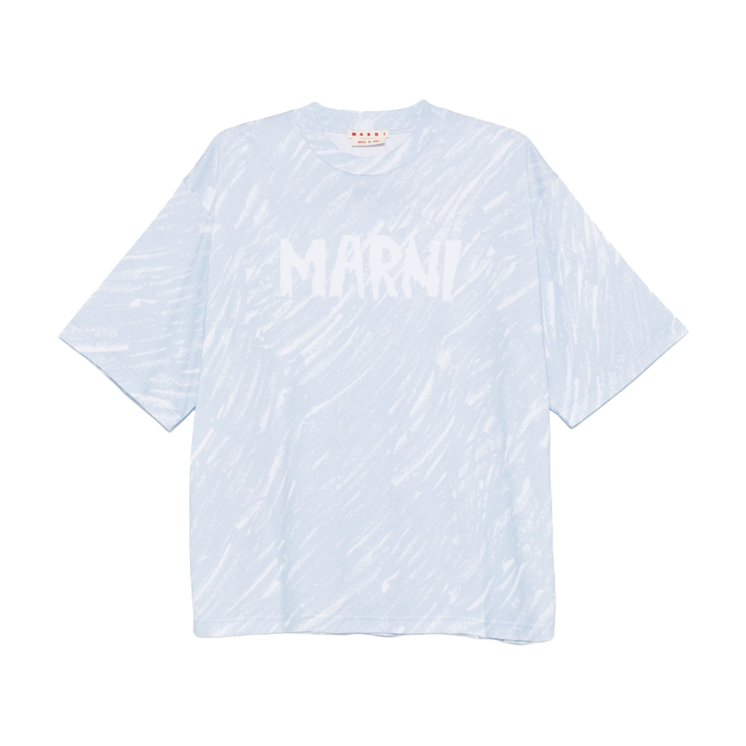 SCRIBBLE LOGO ORGANIC JERSEY BLUE