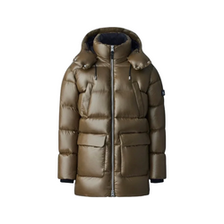 KENDRICK LUSTROUS LIGHT DOWN PARKA WITH HOOD OLIVE GREEN