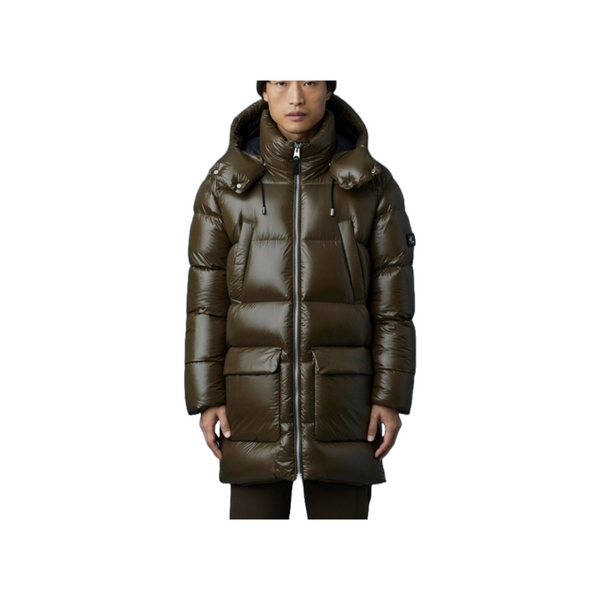 KENDRICK LUSTROUS LIGHT DOWN PARKA WITH HOOD OLIVE GREEN