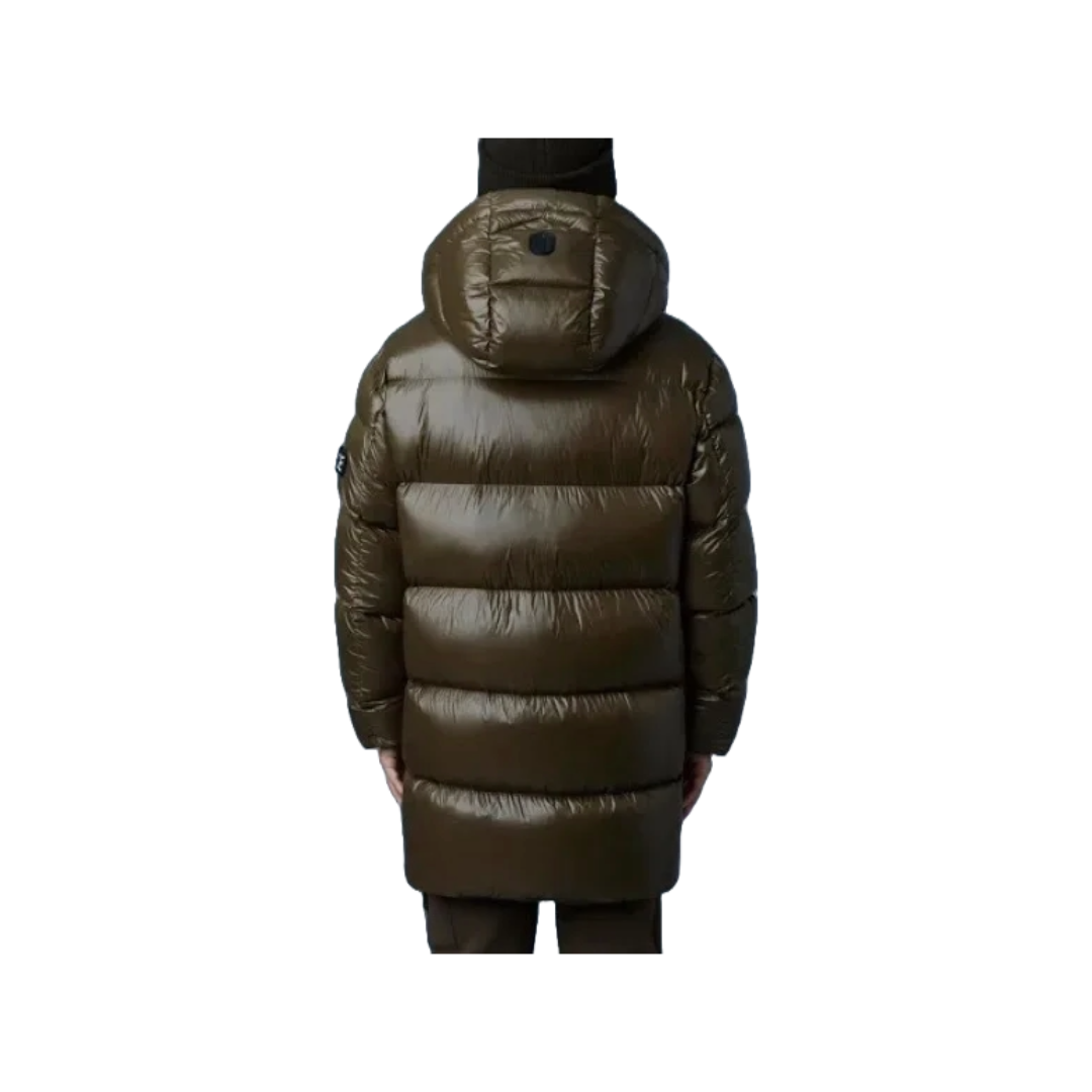 KENDRICK LUSTROUS LIGHT DOWN PARKA WITH HOOD OLIVE GREEN