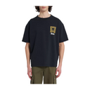 CHEVRON LOGO REPEAT COTTON SHOT SLEEVE T-SHIRT BLACK