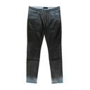 P001 BLACK COATED INDIGO JEANS