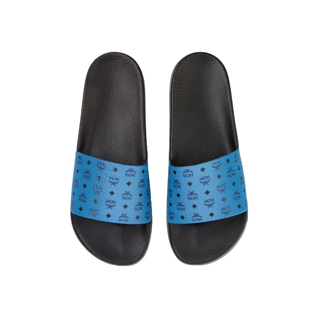 MCM MENS VISETOS RUBBER SLIDES NAVY