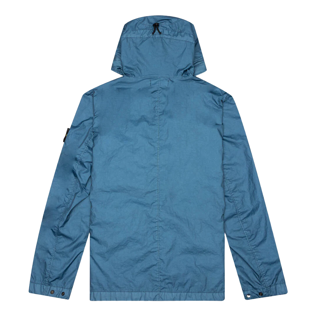 STONE ISLAND HOODED JACKET BLUE