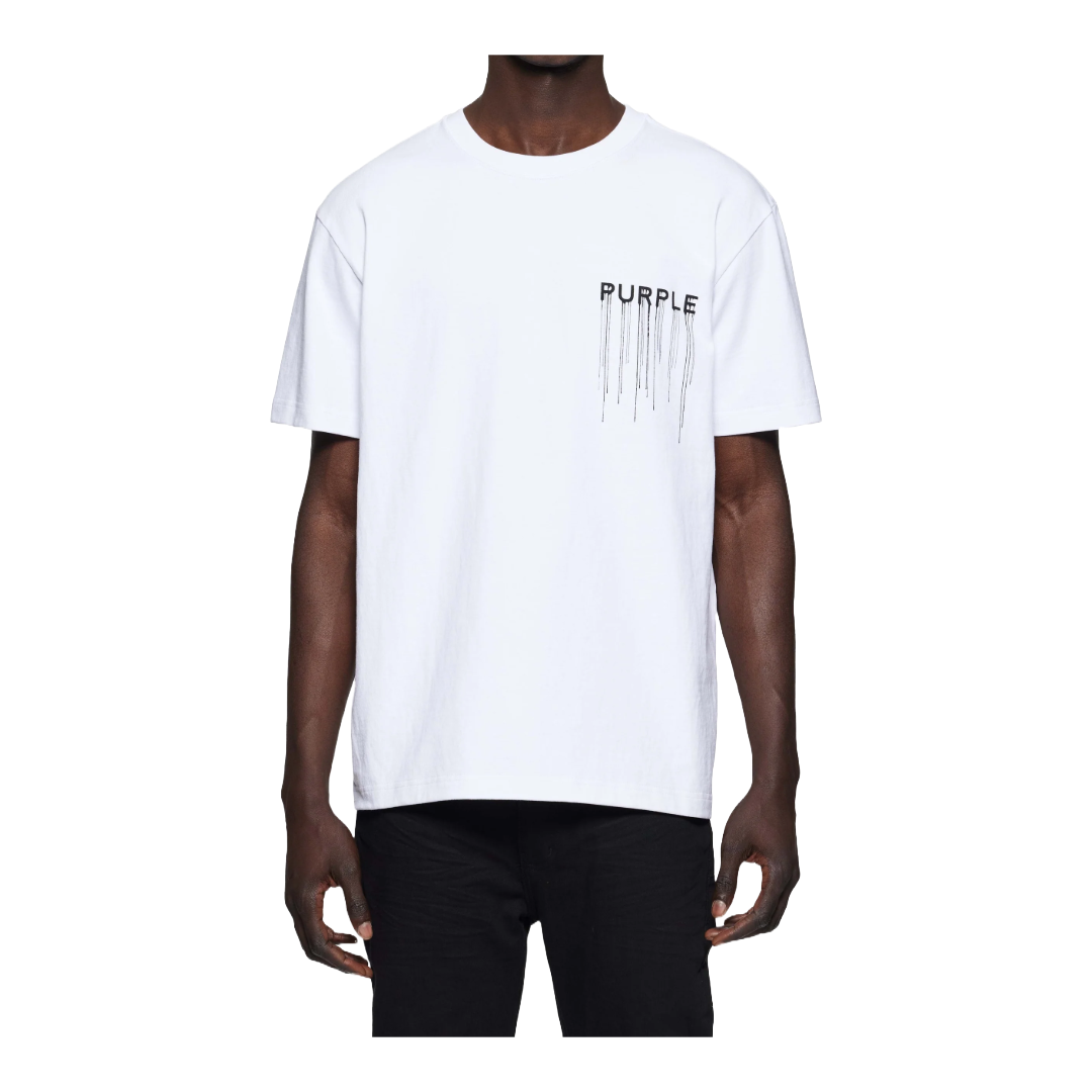 WORDMARK DRIP TEE WHITE