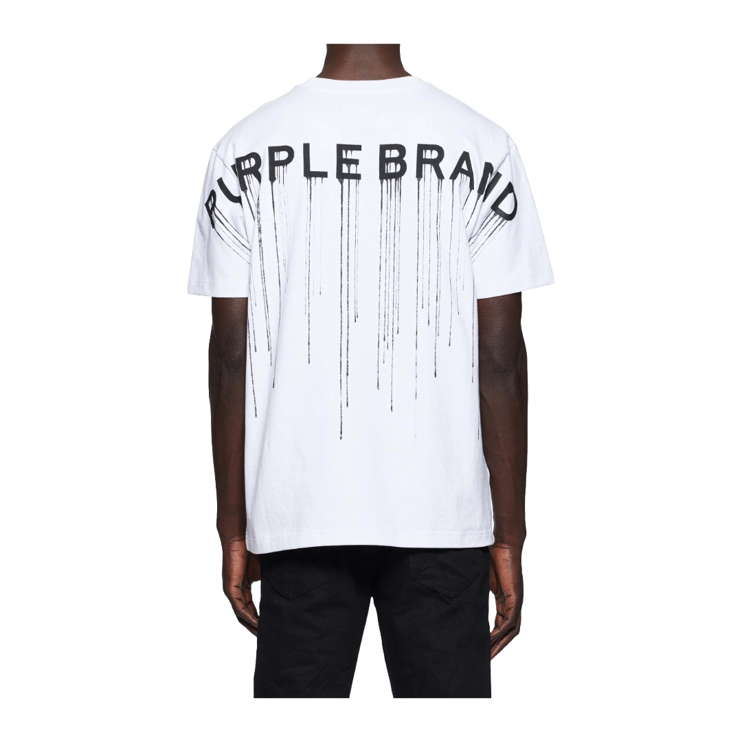 WORDMARK DRIP TEE WHITE