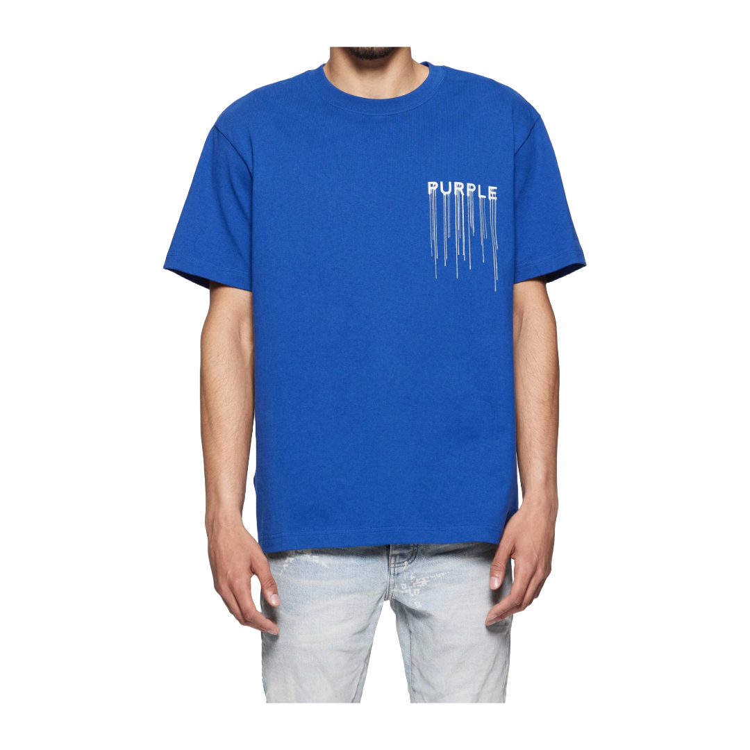 WORDMARK DRIP SHIRT BLUE