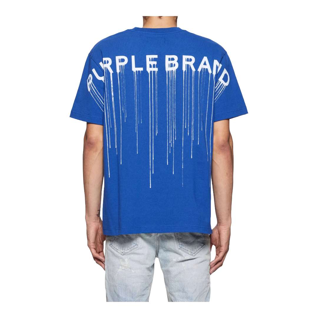 WORDMARK DRIP SHIRT BLUE