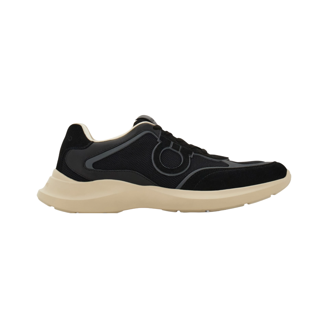 LOW TOP SNEAKER WITH GANICINI ORNAMENT BLACK