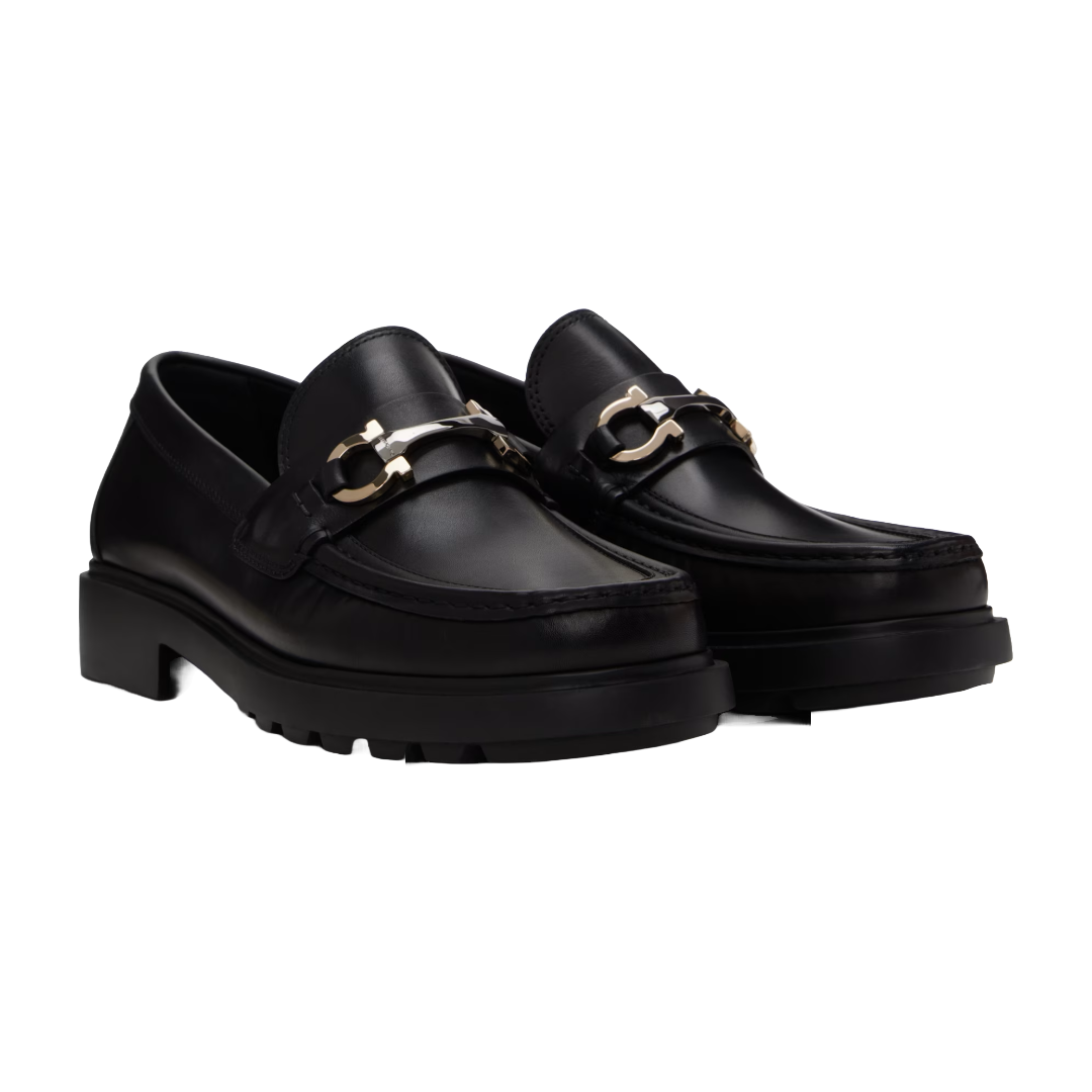 GANCINI ORNAMENT LOAFERS BLACK