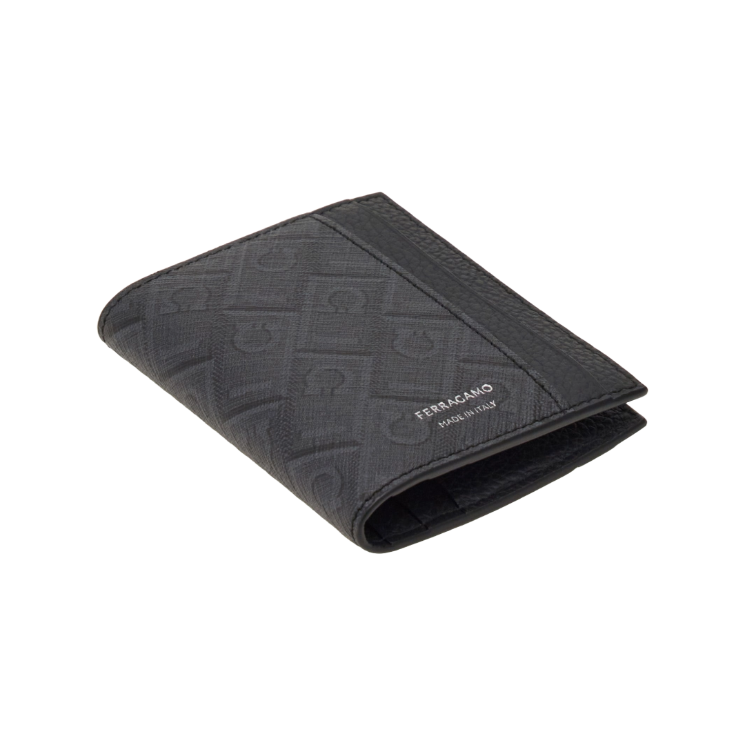 MONOGRAM CREDIT CARD HOLDER BLACK/GREY