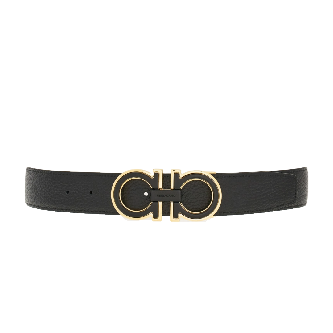 REVERSIBLE AND ADJUSTABLE GANCINI BELT BLACK/OLIVE GREEN