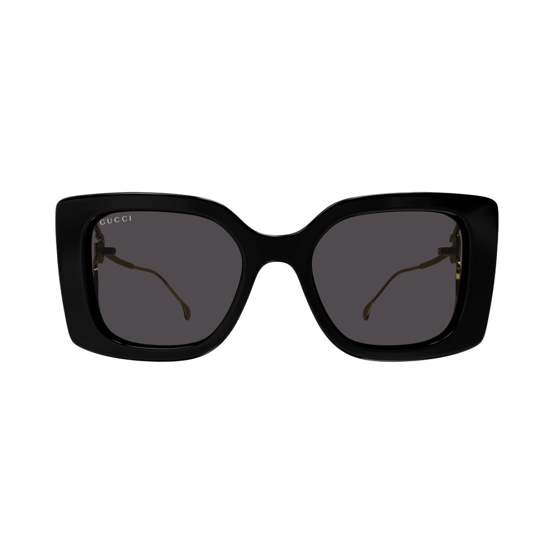 GUCCI WOMENS SUNGLASSES BLACK/GOLD