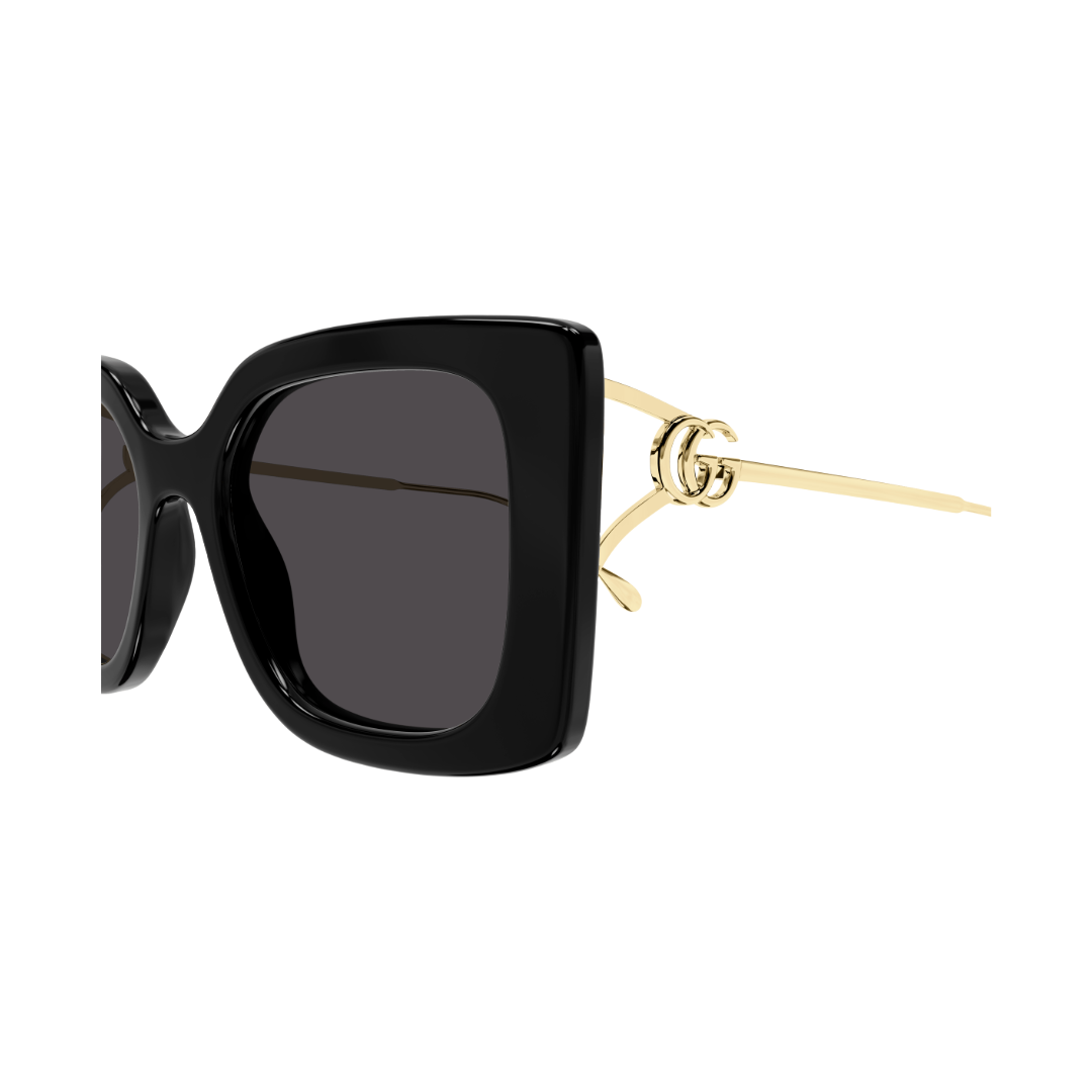 GUCCI WOMENS SUNGLASSES BLACK/GOLD