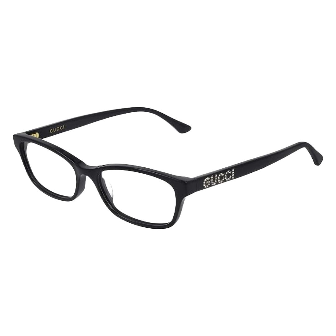 GUCCI GLASSES BLACK WITH GUCCI LOGO