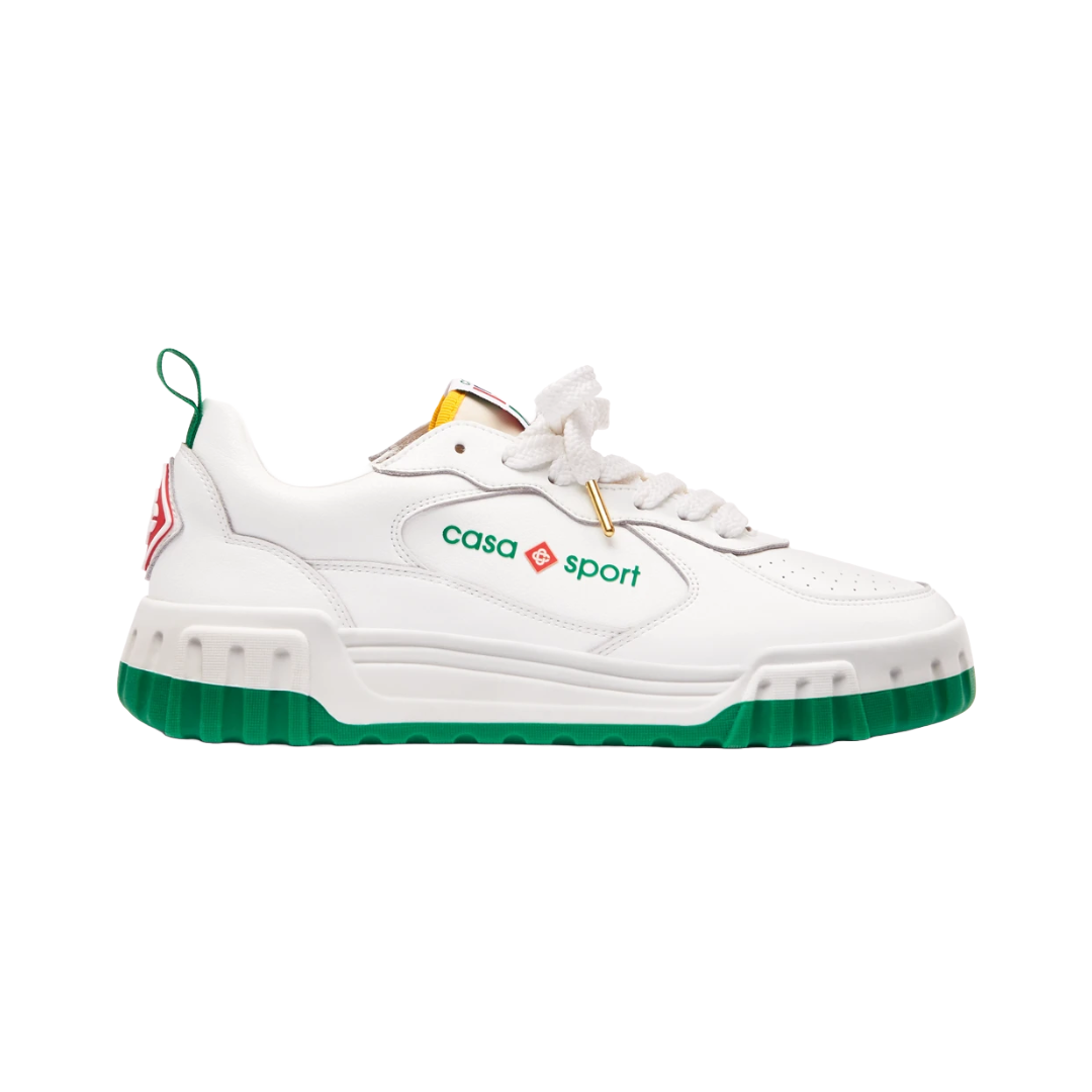 WOMENS COURT WHITE & GREEN SNEAKER