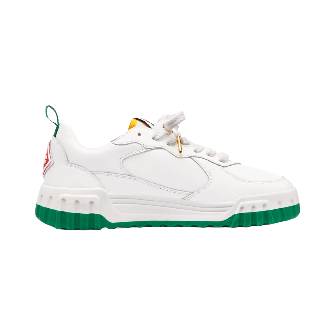 MENS COURT WHITE & GREEN SNEAKER