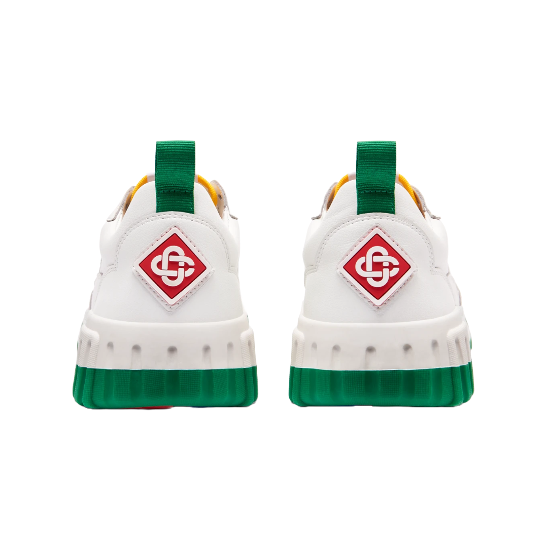 WOMENS COURT WHITE & GREEN SNEAKER